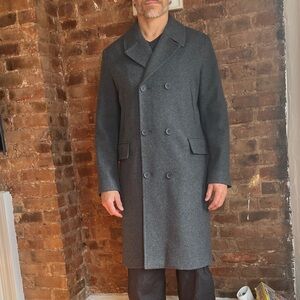 Cole Haan Charcoal Double-Breasted Coat